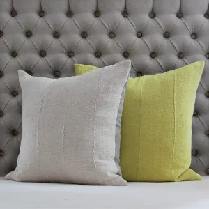 African Mud Cloth Pillows | Cream and Yellow