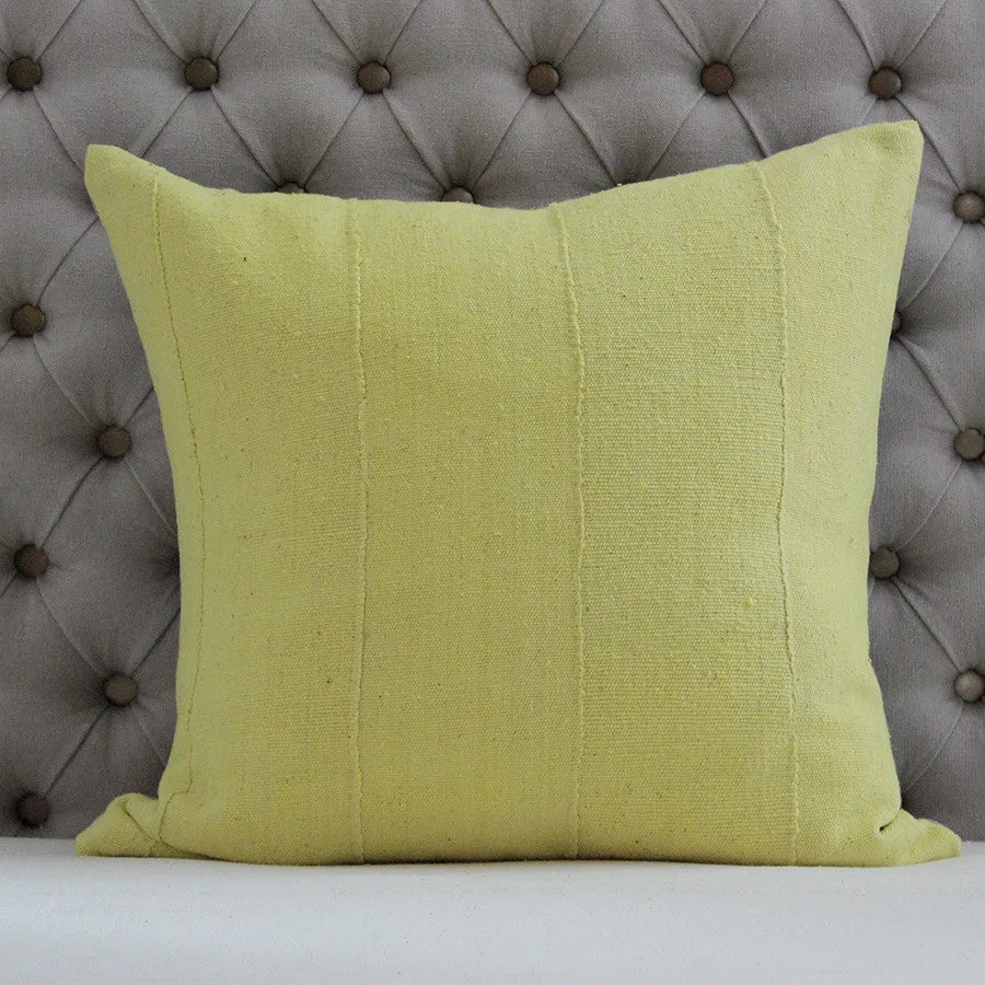 African Mud Cloth Pillows | Cream and Yellow