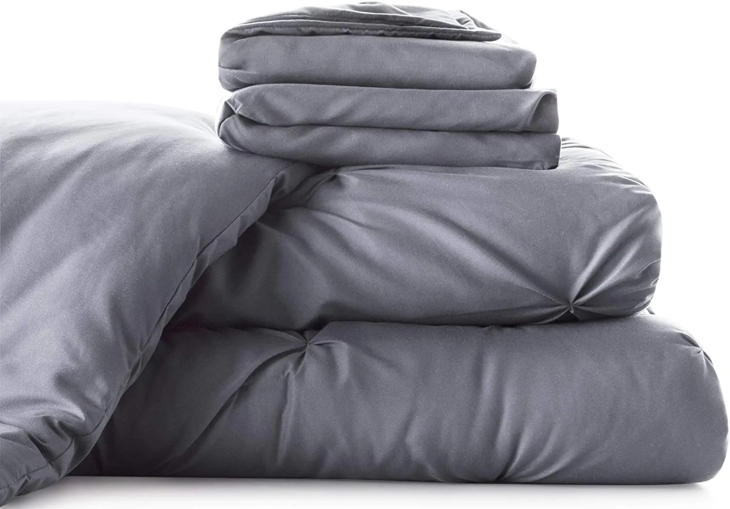 All-Season Quilted Comforter - Corner Duvet Tabs - Hypoallergenic - Plush Microfiber Fill