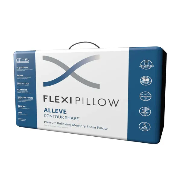 Alleve Contoured Firm Memory Foam Pillow by Flexi Pillow