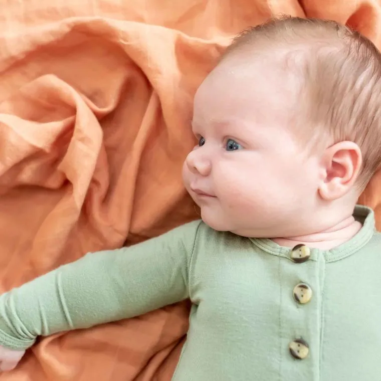 Bamboo Muslin Swaddle Blanket - Burnt Orange