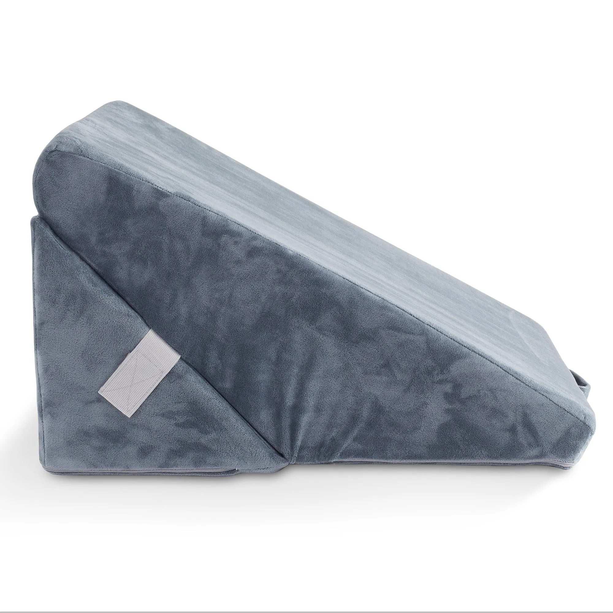 Bed Wedge Pillow for Sleeping - Memory Foam Back Support Pillow, Gray