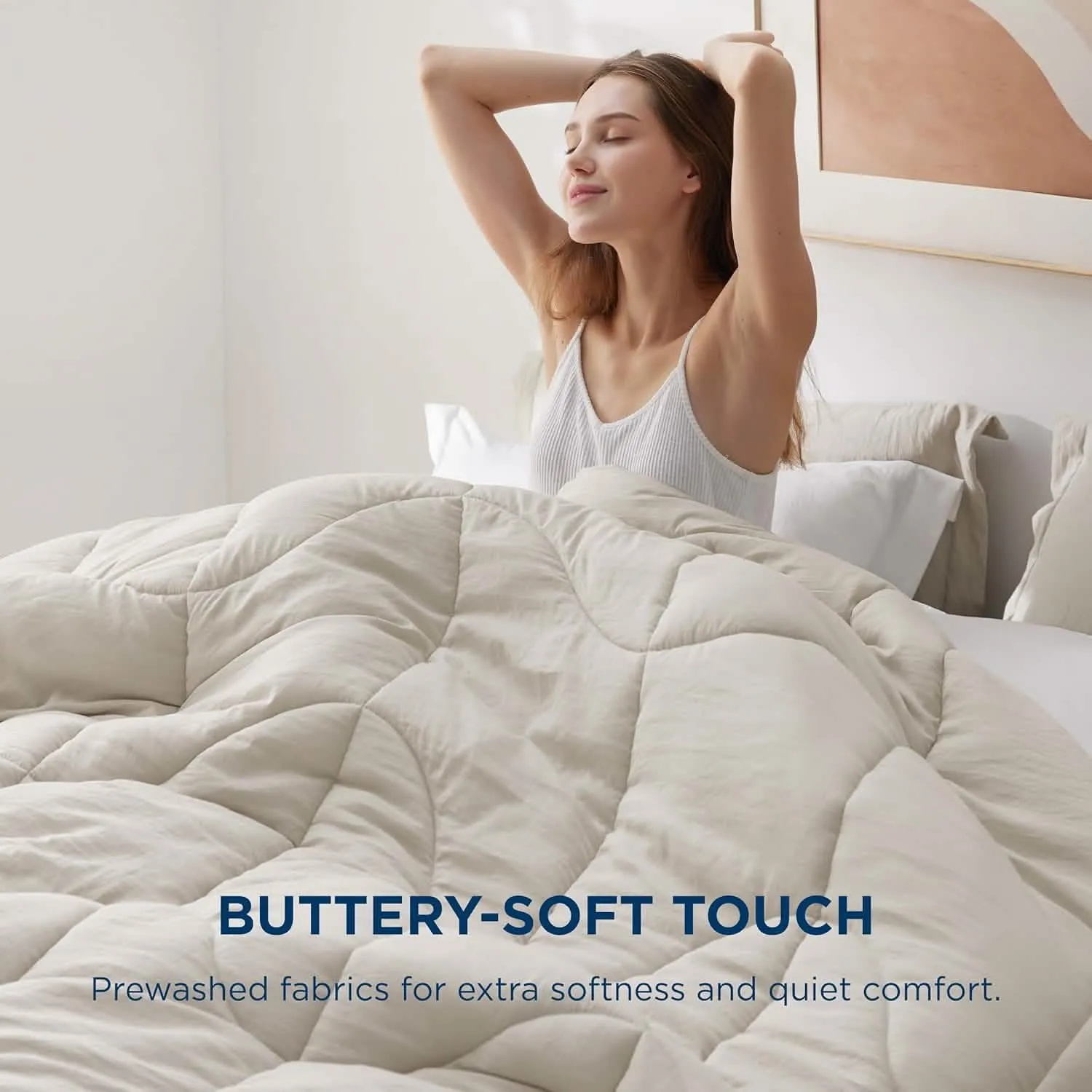 Bedsure Prewashed Polyester Quilted Comforters