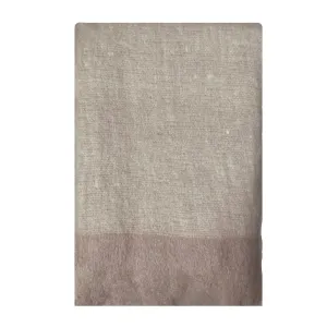 Bliss Wool Mohair Blend Throw: Fawn - 130x170