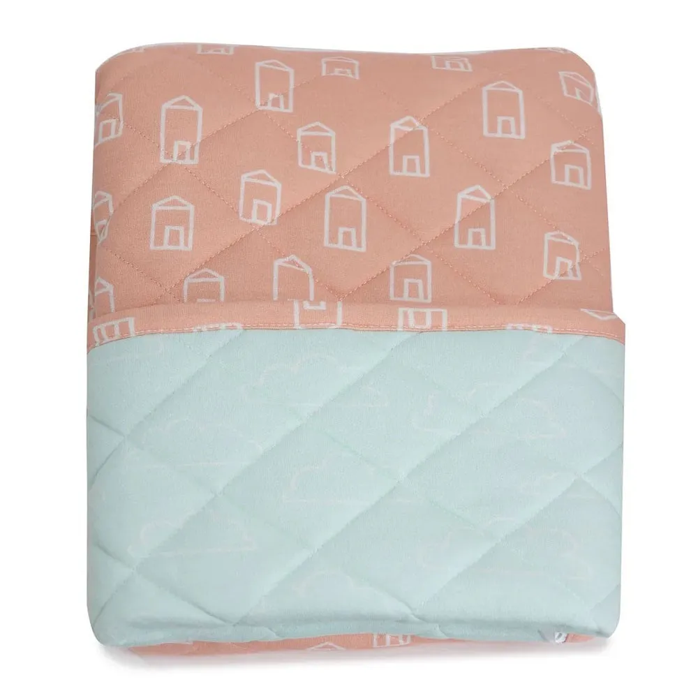 Bubba Blue Nordic Cot Quilt Coral/Tiffany