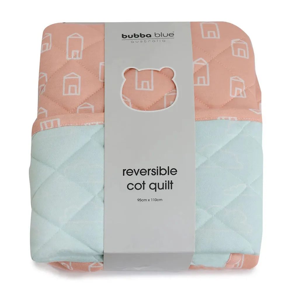 Bubba Blue Nordic Cot Quilt Coral/Tiffany