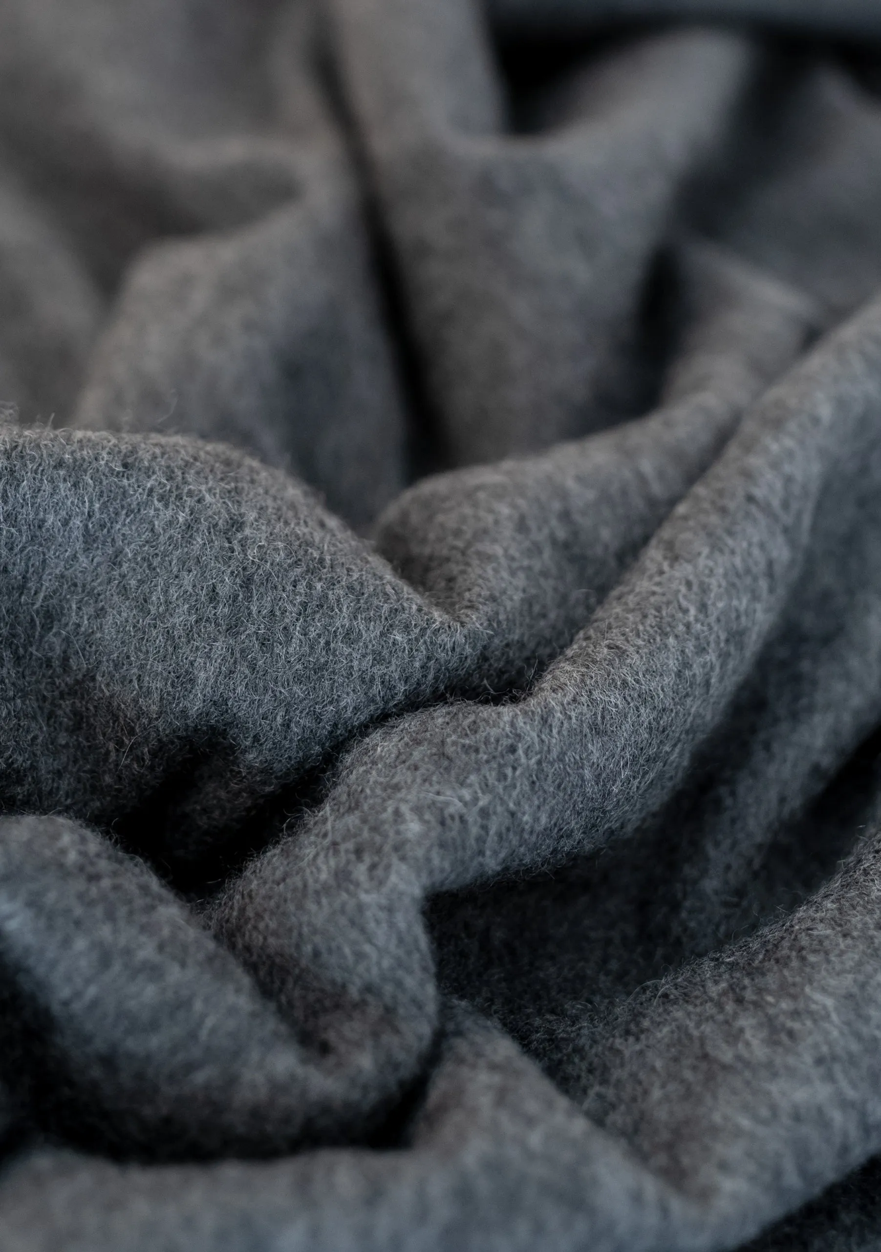 Cashmere Small Blanket in Charcoal Melange