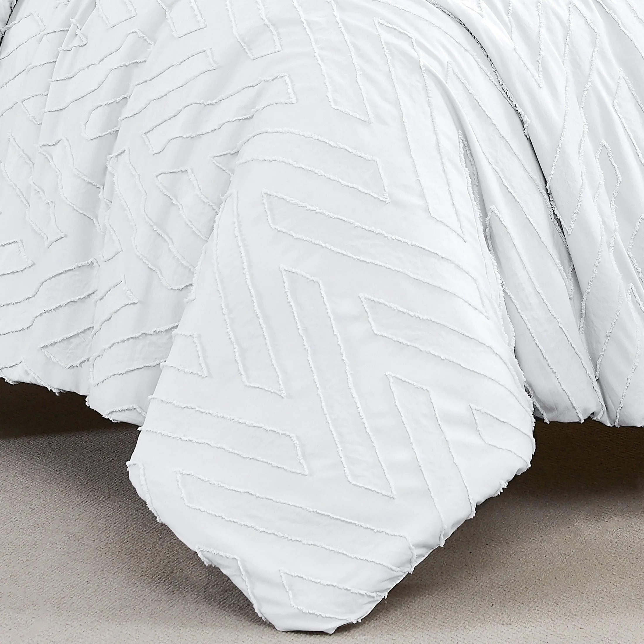 Chevron Clipped Jacquard Comforter Set