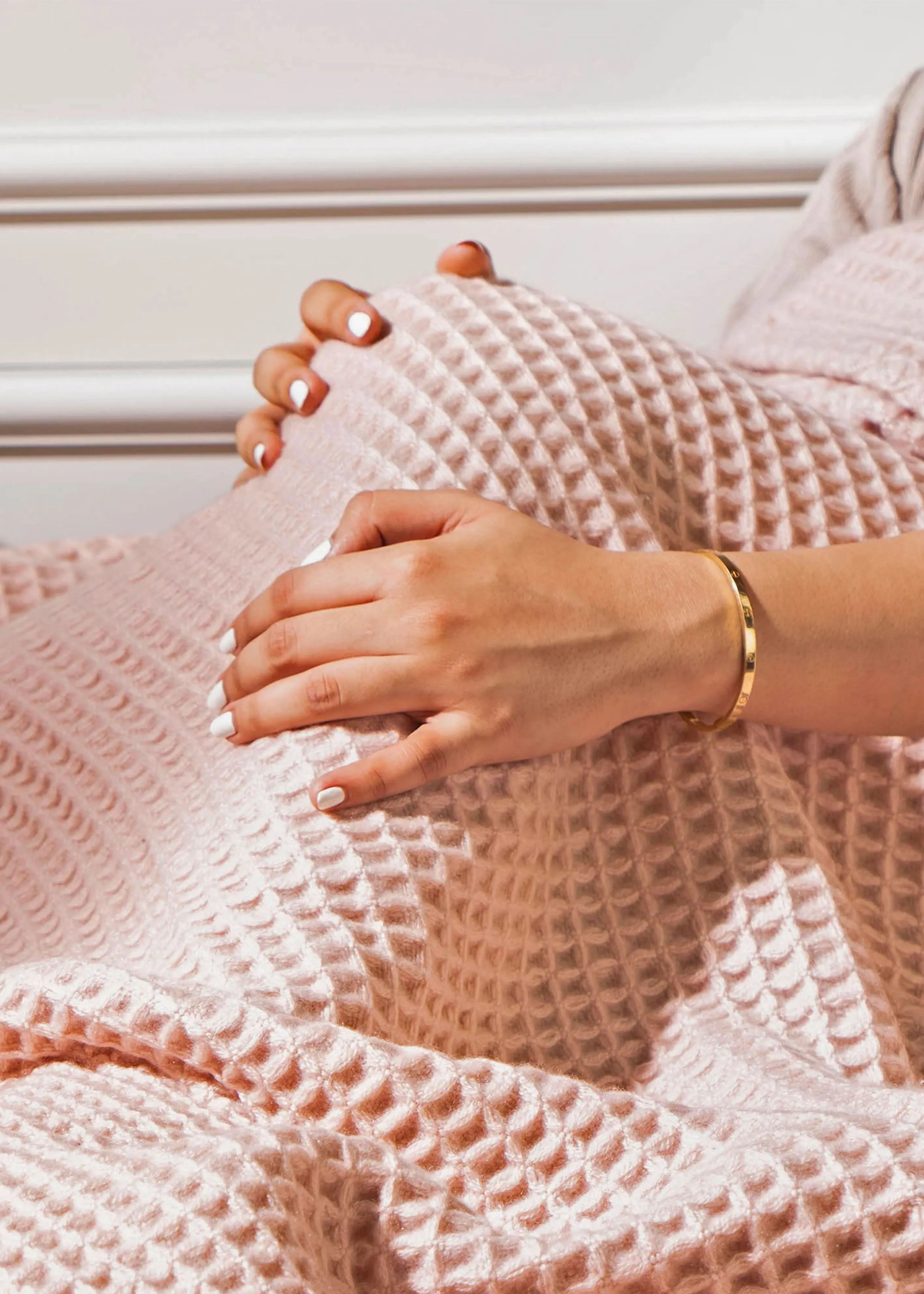 Classic Waffle Blanket in Cashmere