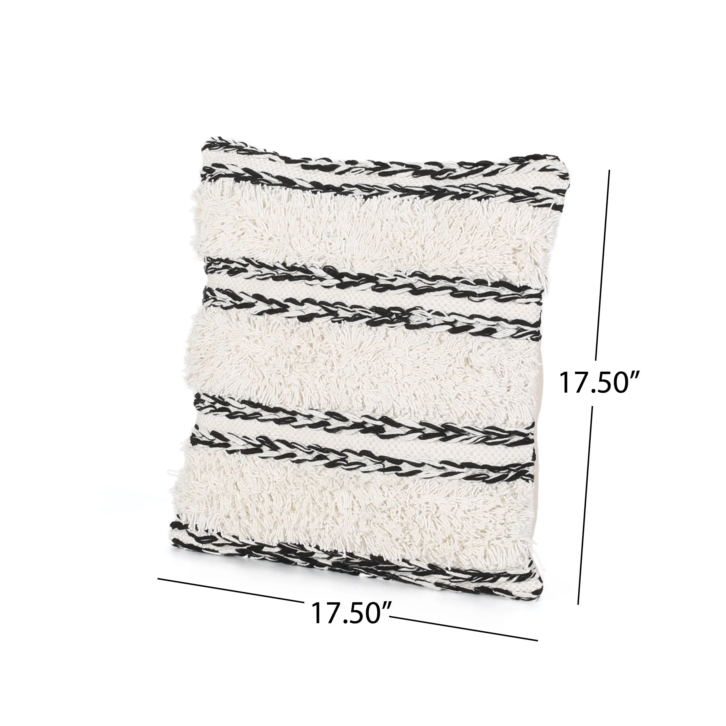 Constance Boho Cotton Throw Pillow (Set of 2), Black and White