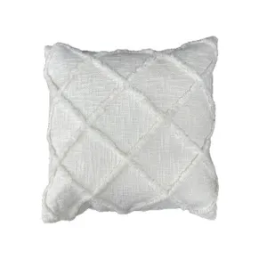 COTTON SLUB YARN CUSHION (DIAMOND IVORY)