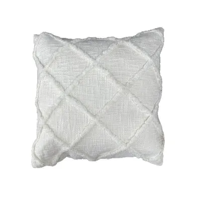 COTTON SLUB YARN CUSHION (DIAMOND IVORY)