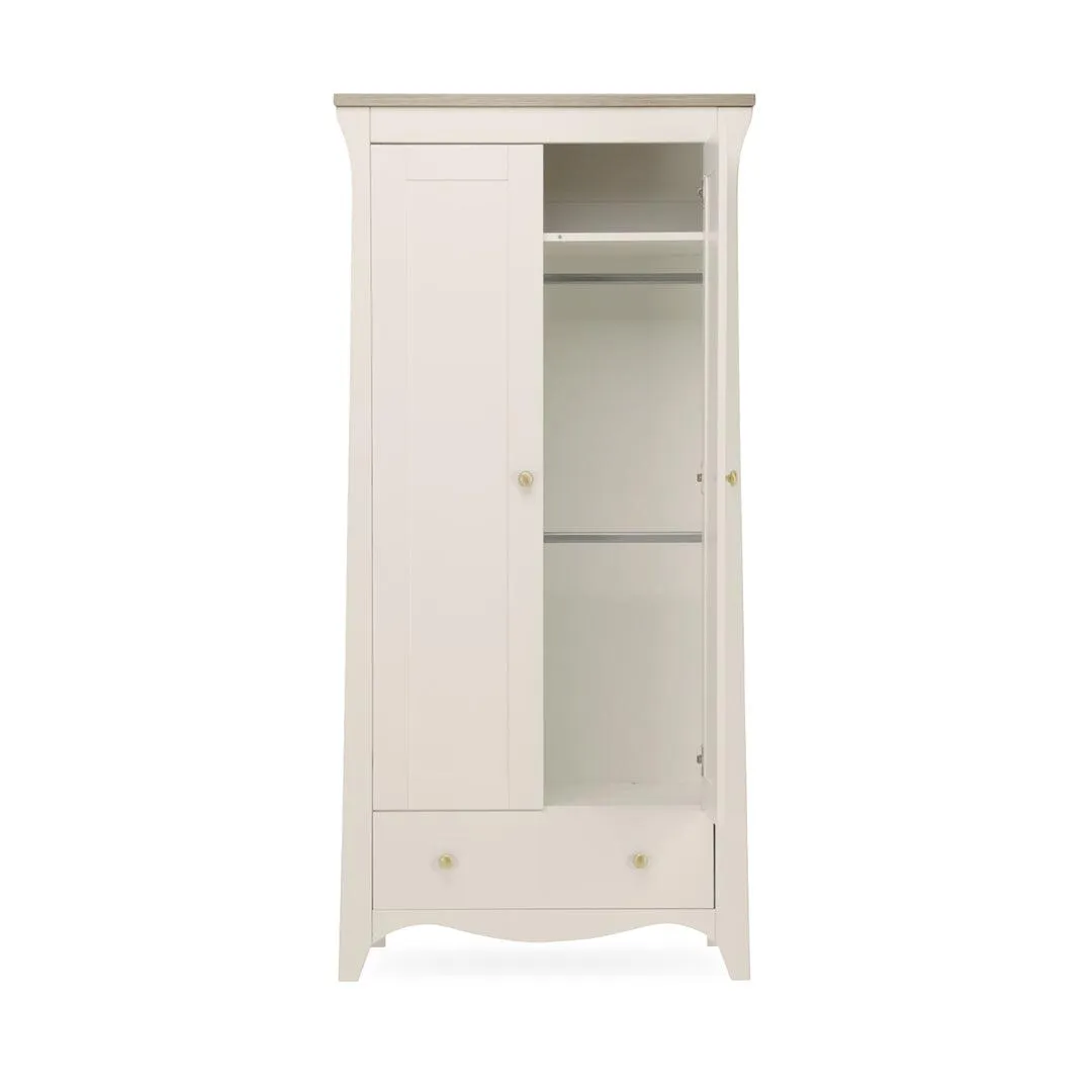 CuddleCo Clara 2-Door Double Wardrobe - Cashmere