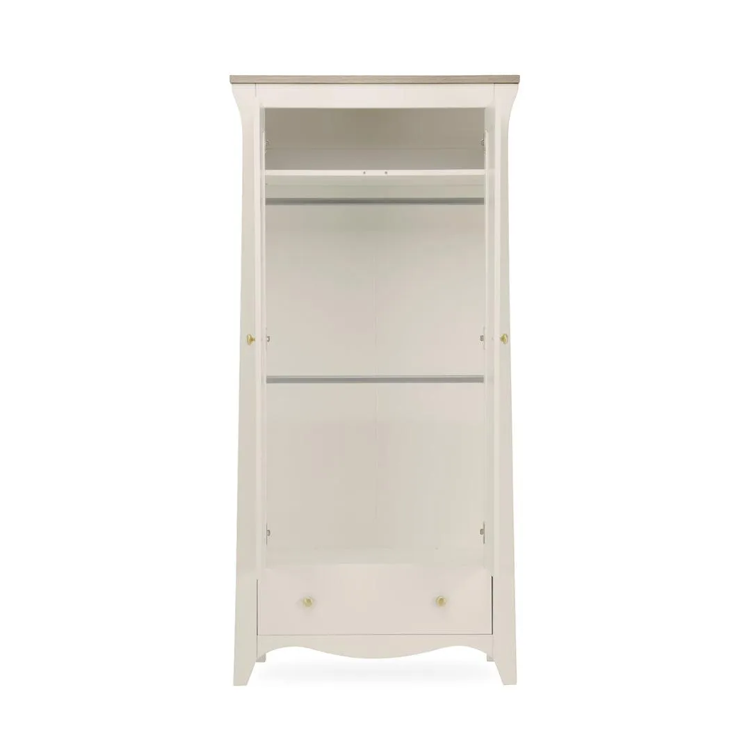 CuddleCo Clara 2-Door Double Wardrobe - Cashmere