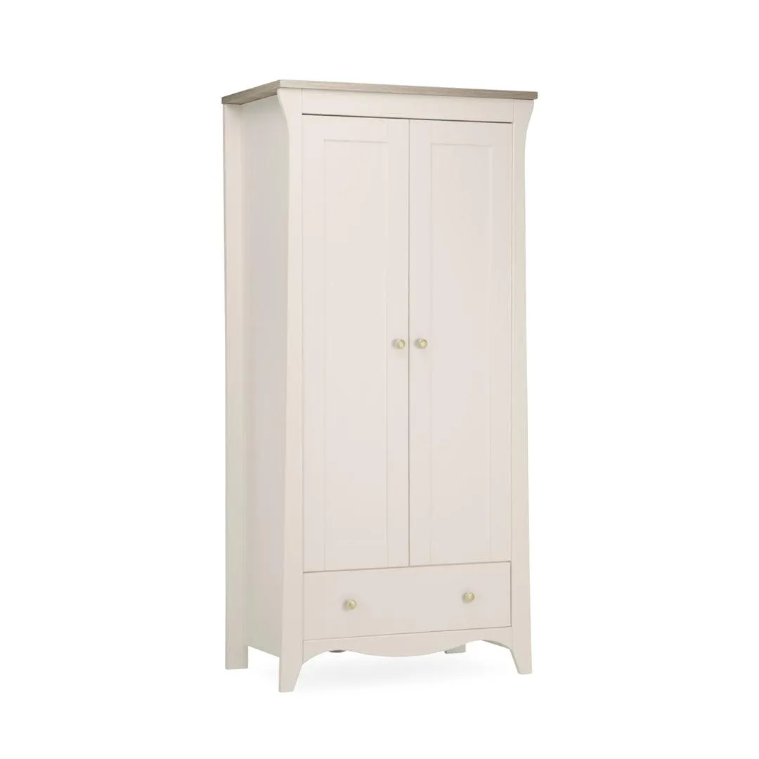 CuddleCo Clara 2-Door Double Wardrobe - Cashmere