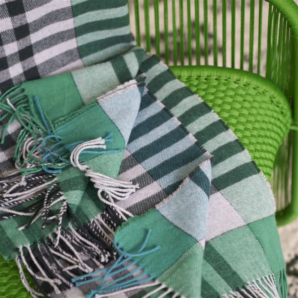 Designers Guild Bankura Emerald Throw