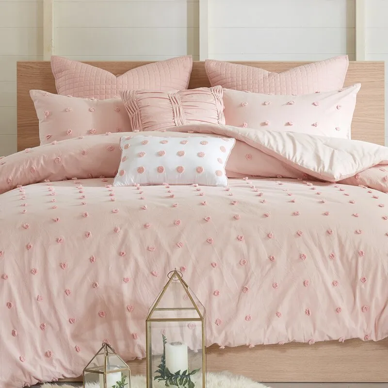 Djimo Cotton Chenille Dot Percale Comforter Set