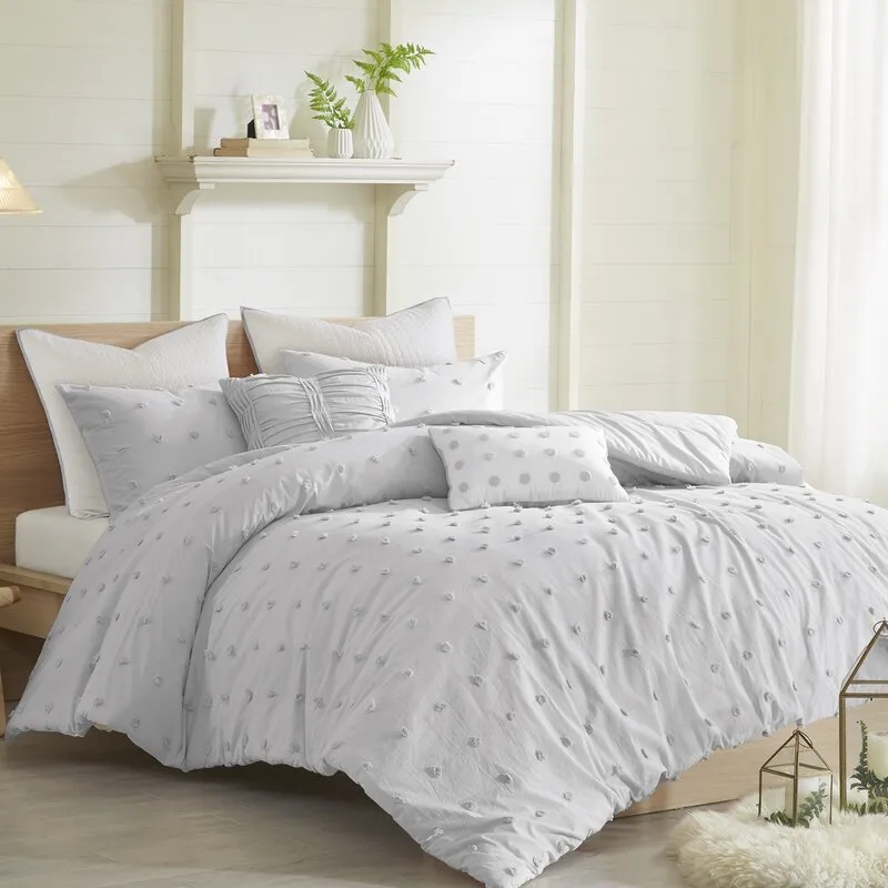 Djimo Cotton Chenille Dot Percale Comforter Set