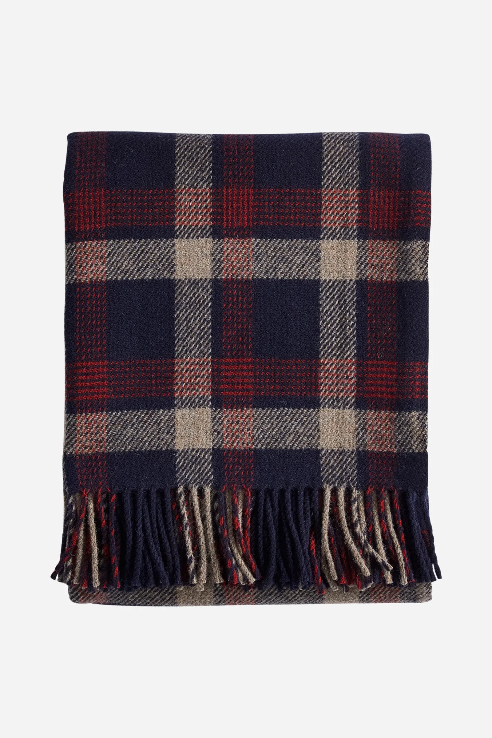 Eco Wise Washable Throw Kelso Plaid Navy