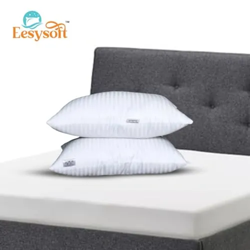 Eesysoft Bedding Bed Pillows for Sleeping Size 16x24 (White), 2 Pcs Cooling Hotel Quality, for Back, Stomach, or Side Sleepers (Pack of 2)