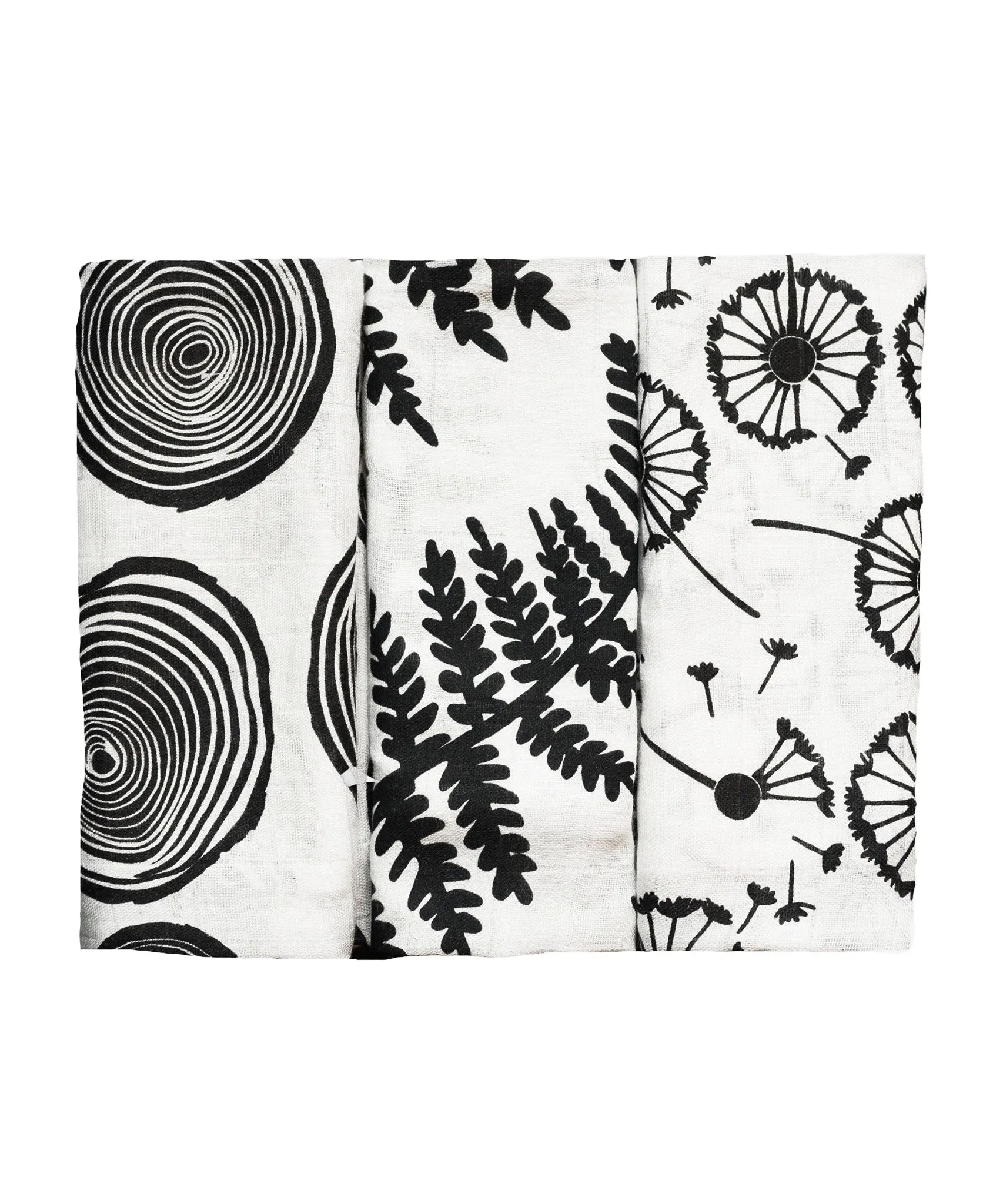 Etta Loves Organic Muslin Squares 3 Pack - Plant Print