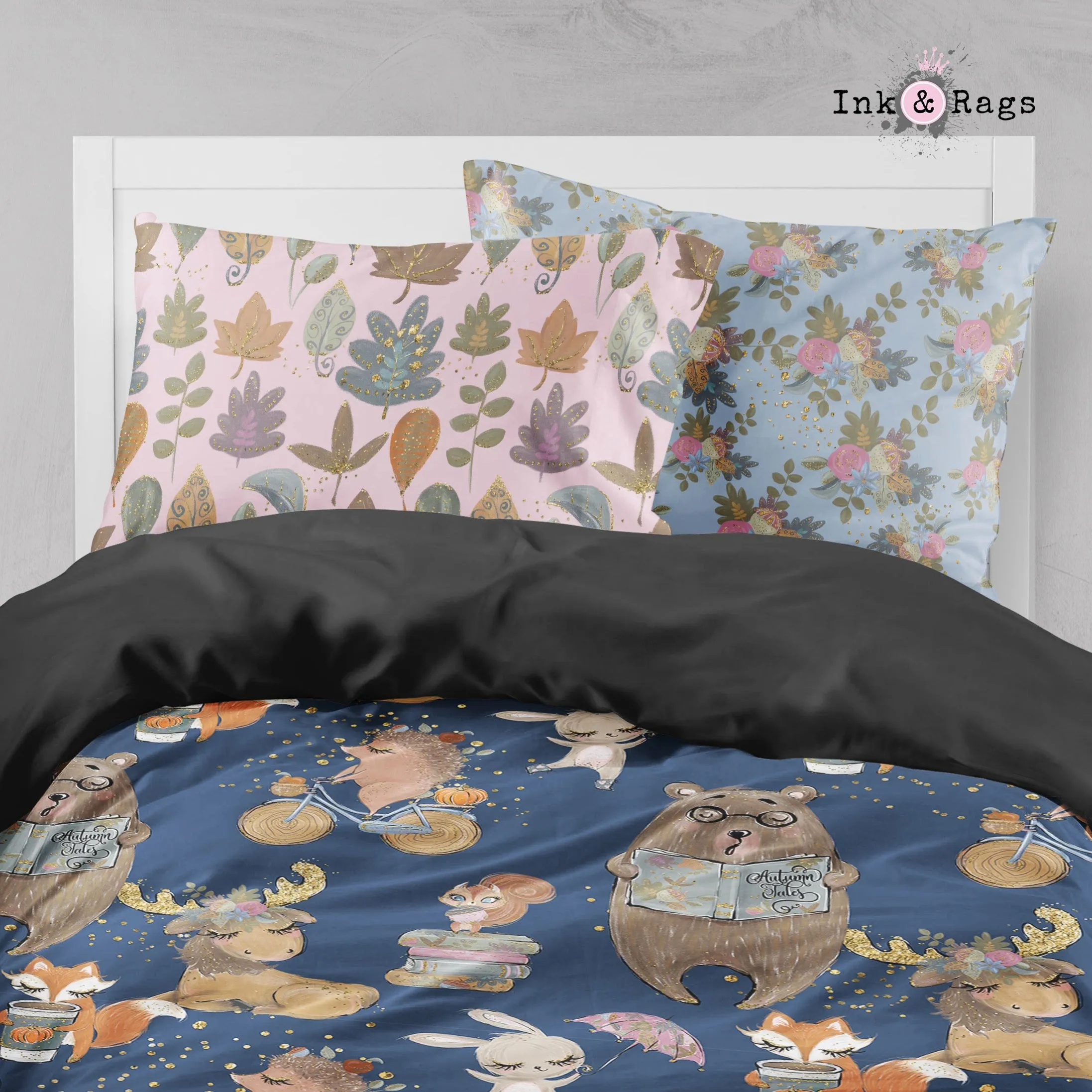 Fall Woodland Tales Pumpkin Spice Crib and Toddler Bedding Collection