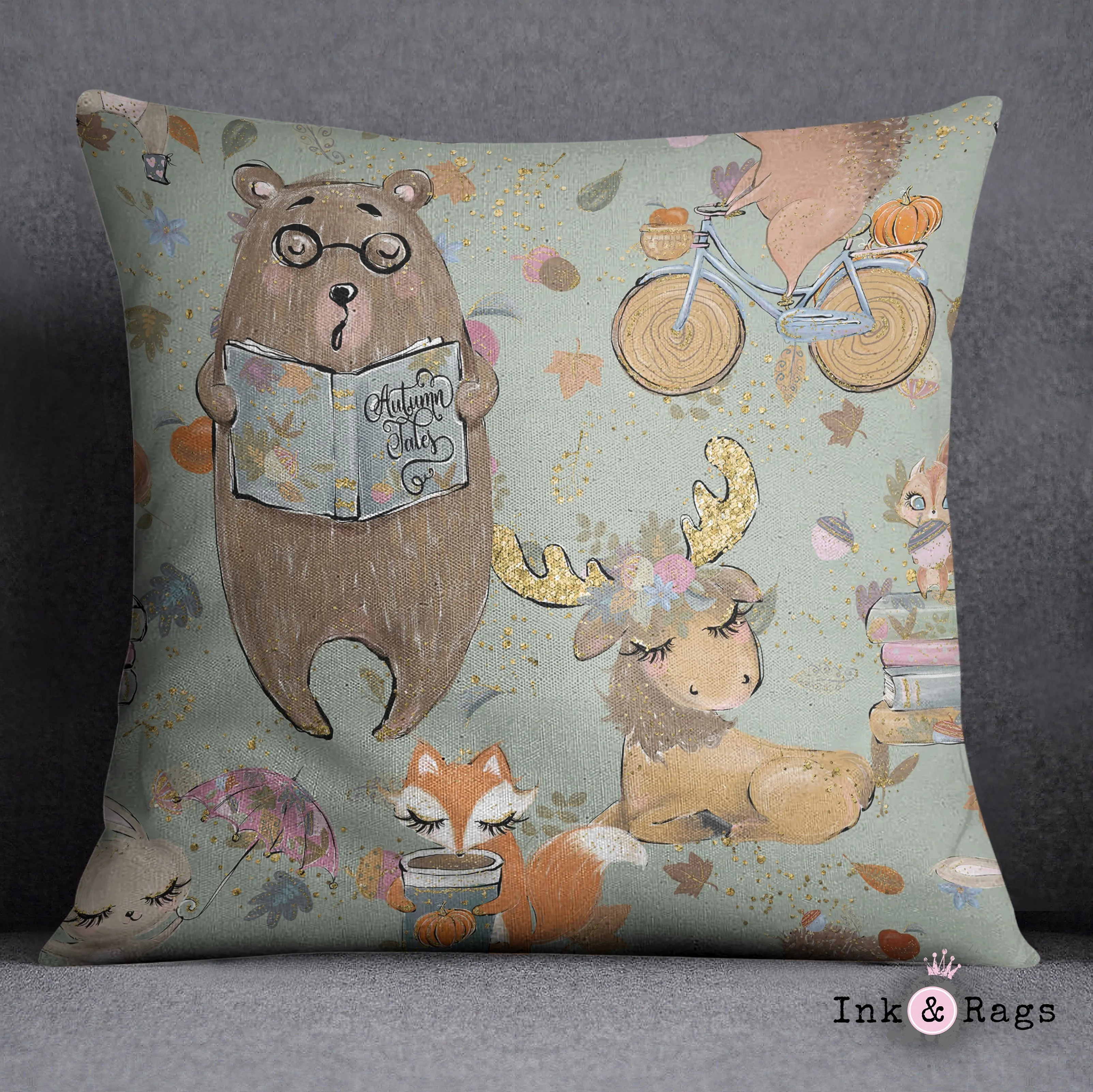 Fall Woodland Tales Pumpkin Spice Crib and Toddler Bedding Collection