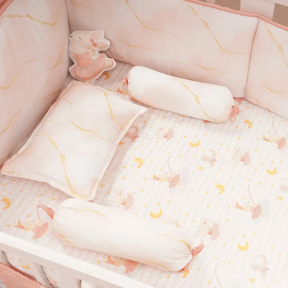 Fancy Fluff Organic Cot Half Bumper- Day Dream