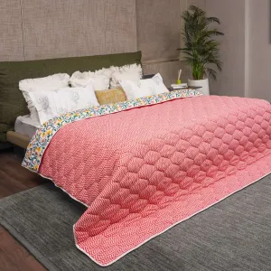 Fluffy & Heavy 200 GSM Microfiber Reversible Quilted Winter Comforters (kashmir Peach-Single, Double)