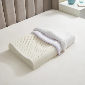 High Quality Mini Size 31x47cm (7x9) Knitted Anti Snore Contour Cervical Neck Support Memory Foam Pillow with Washable Grey Cover