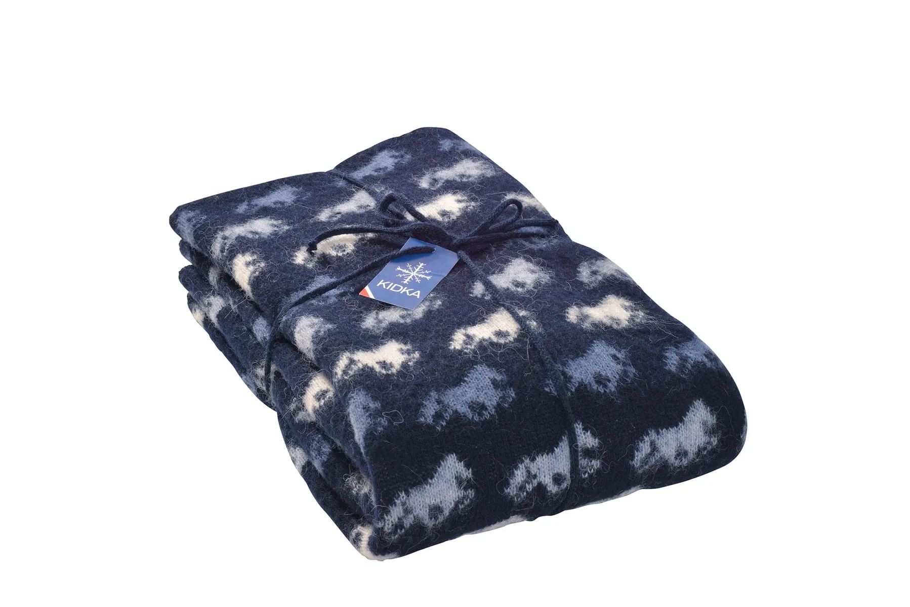 Icelandic Blanket - Blue with horses