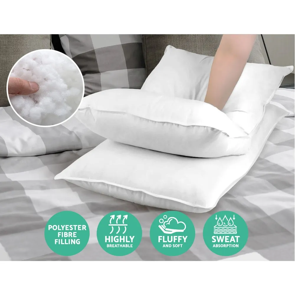 King Size Cotton Bed Pillows Set of 4 - Giselle Bedding