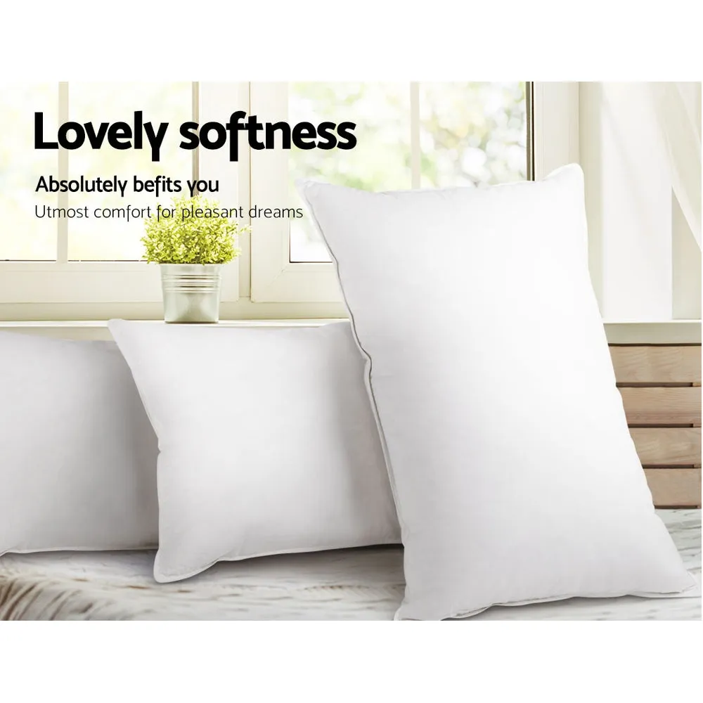 King Size Cotton Bed Pillows Set of 4 - Giselle Bedding