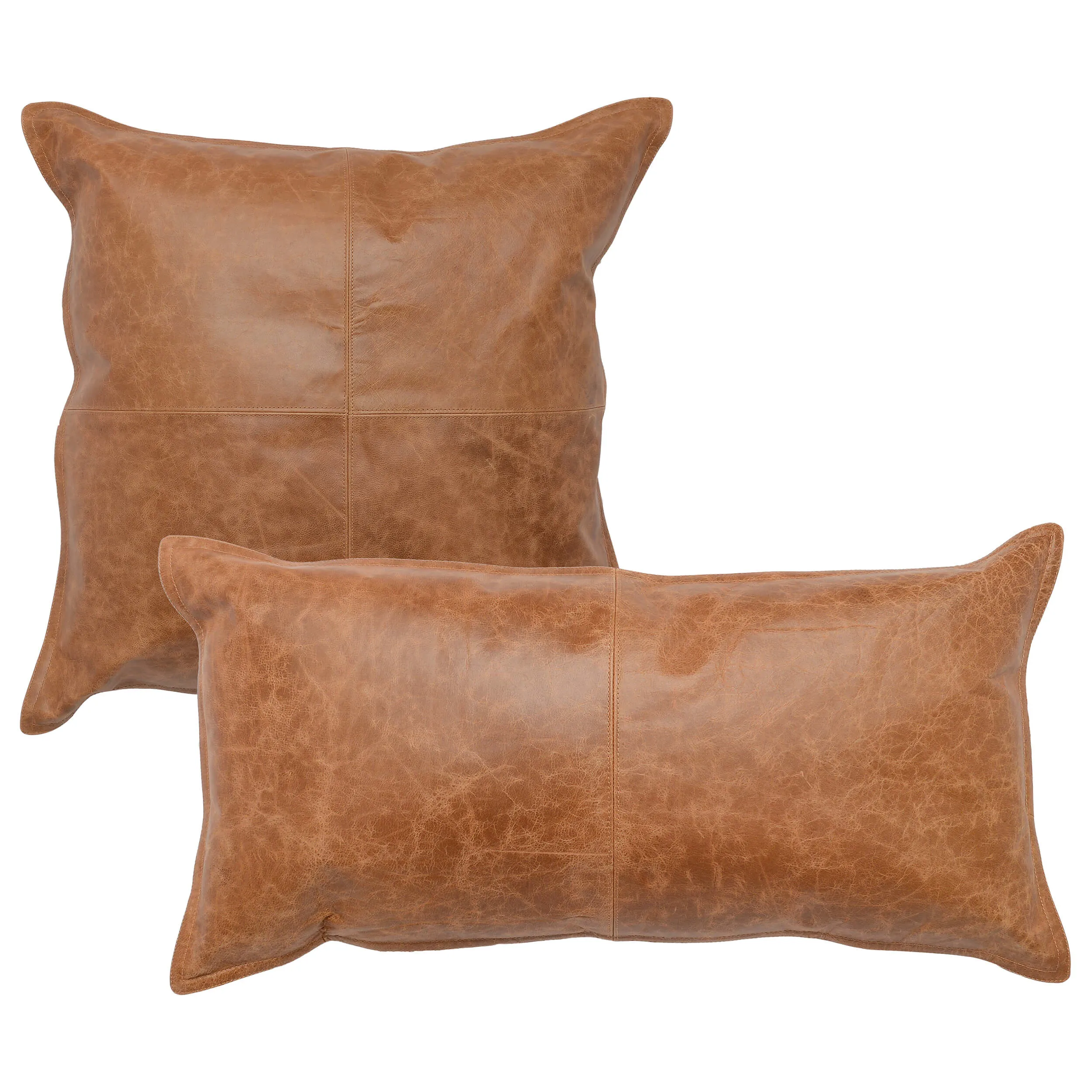 Leather Pillow, Dumont Chestnut