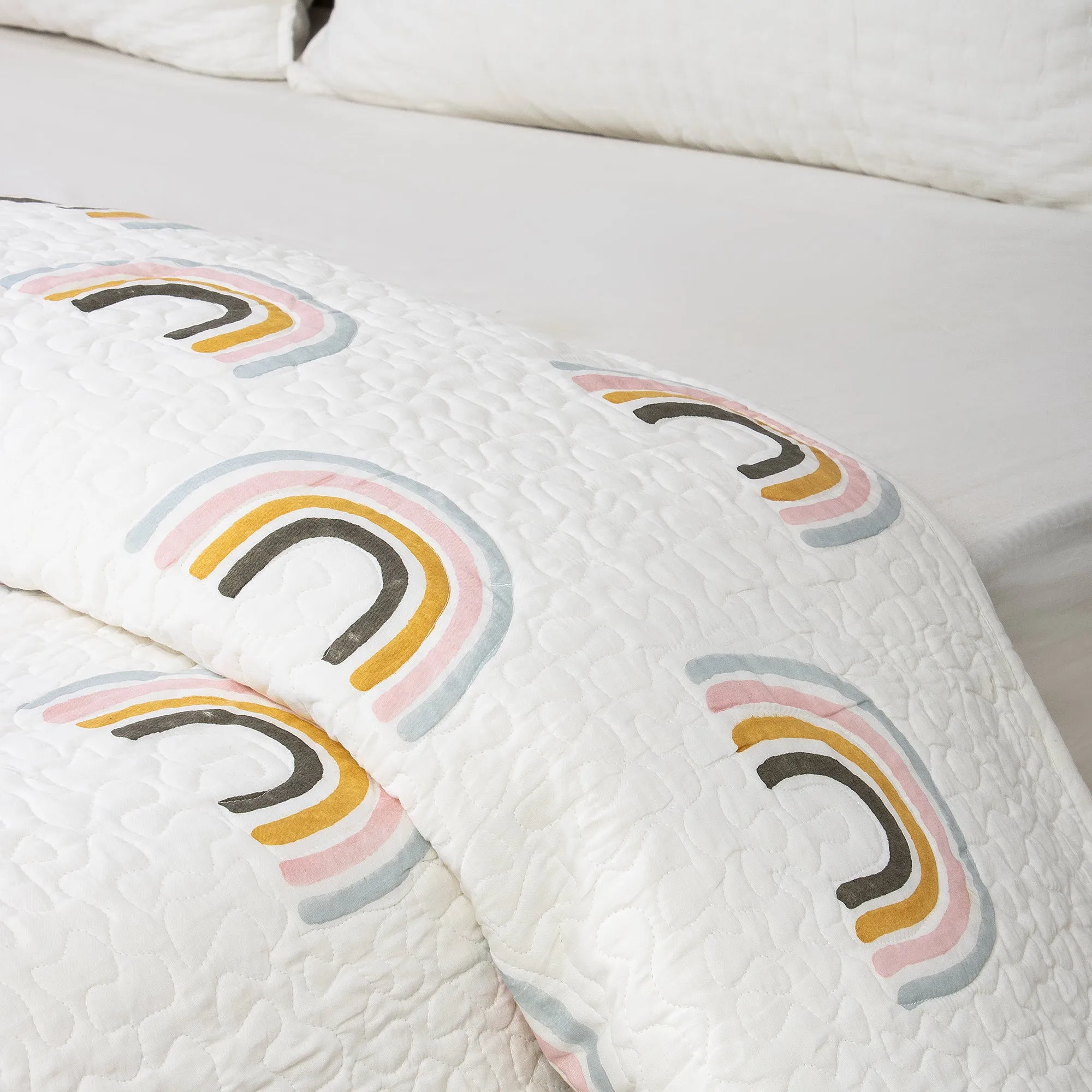 Luxury Rainbow Pure Cotton Jaipuri Machine Quilts and Comforters