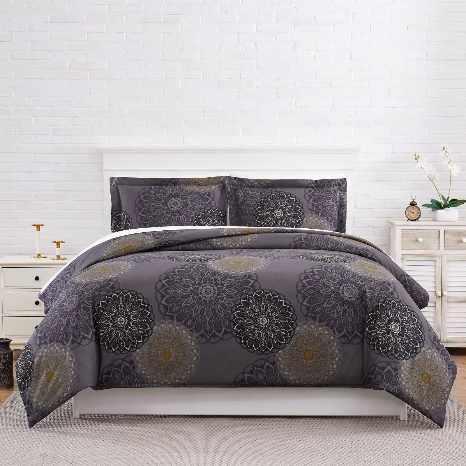 Midnight Floral Comforter Set