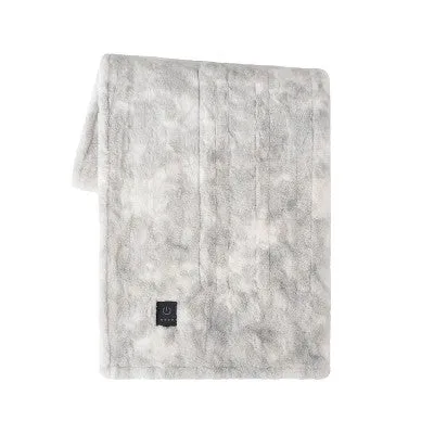 Open Box - Brookstone Heated Coziest Throw Gray Marble