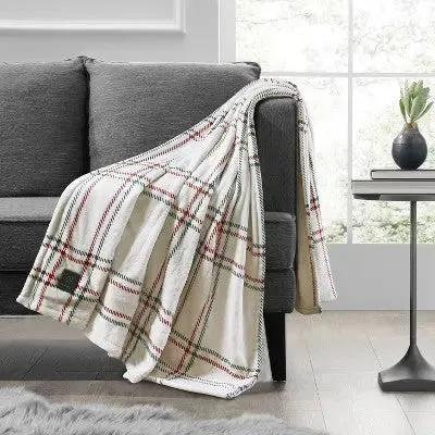 Open Box - Brookstone Heated Cozy Throw Light Holiday Windowpane