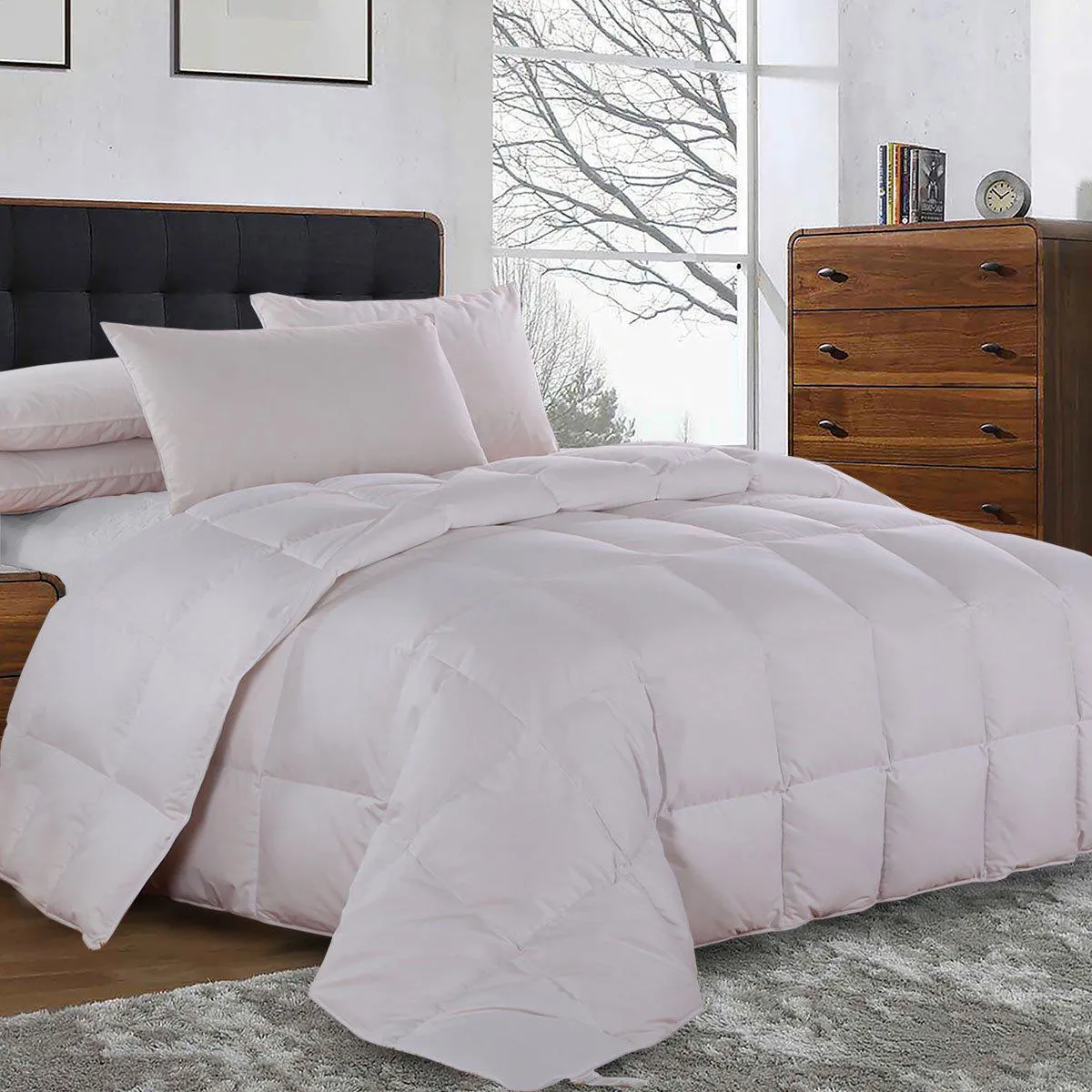 Oversized Goose Down Comforter All Season 600FP Duvet Insert