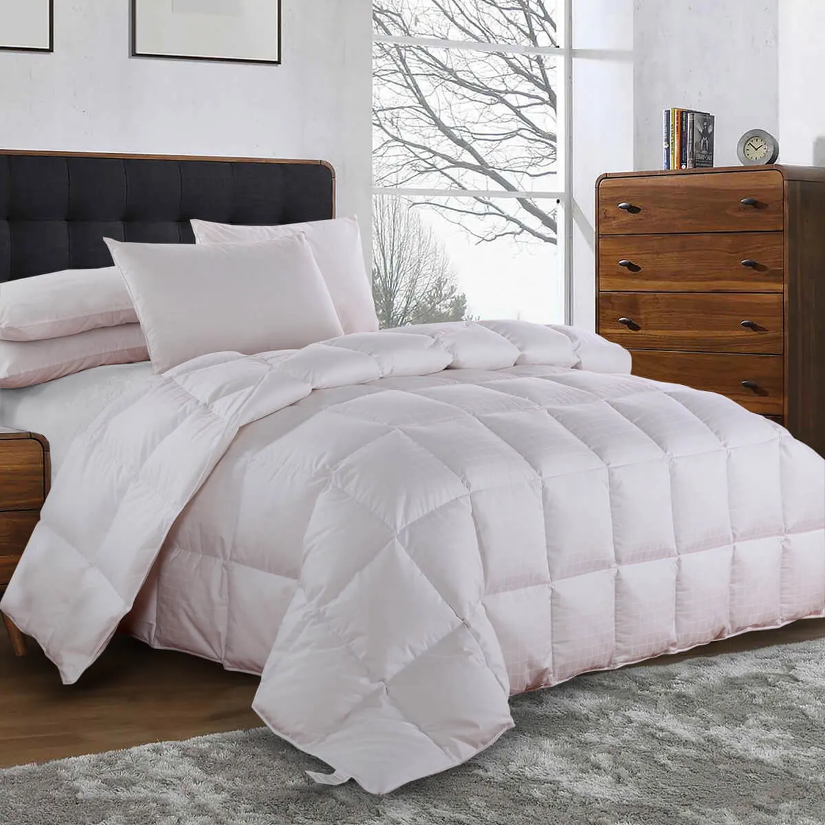 Oversized Goose Down Comforter All Season 600FP Duvet Insert