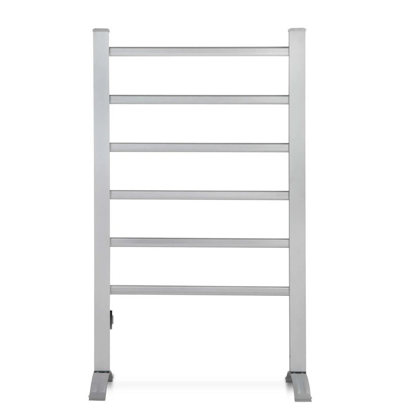 Portable Electric Heated Towel Rail Ladder Warmer 6 Bars Bathroom Free Standing