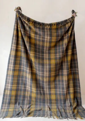 Recycled Wool Extra Large Blanket in Buchanan Natural Tartan