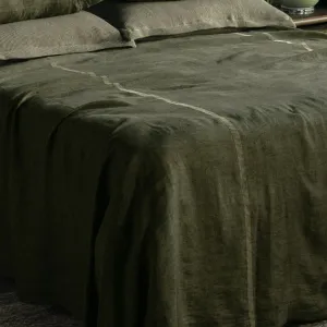 Ruscello Deep Moss Bedspread - Queen