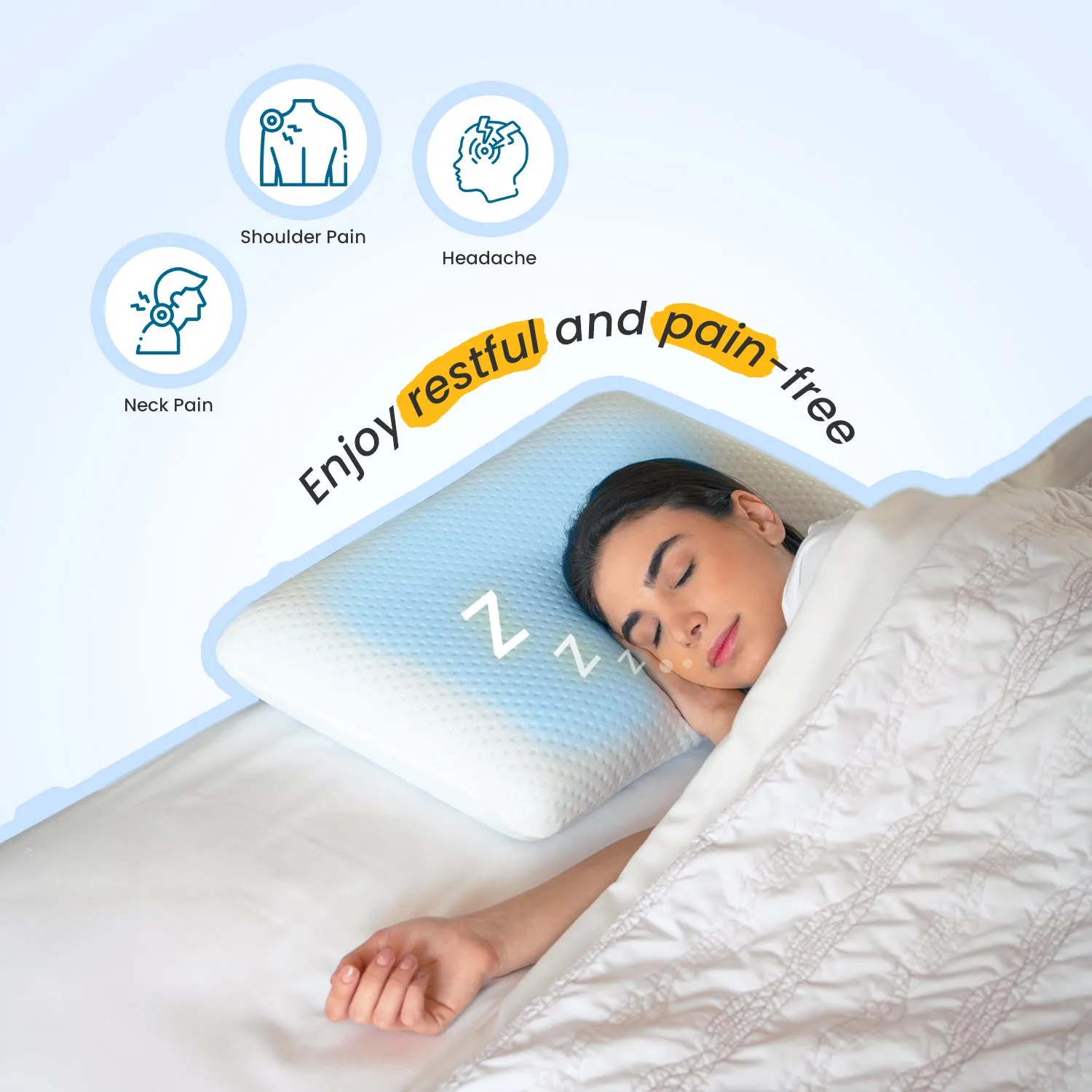 Small Standard Cooling Gel Memory Foam Pillow