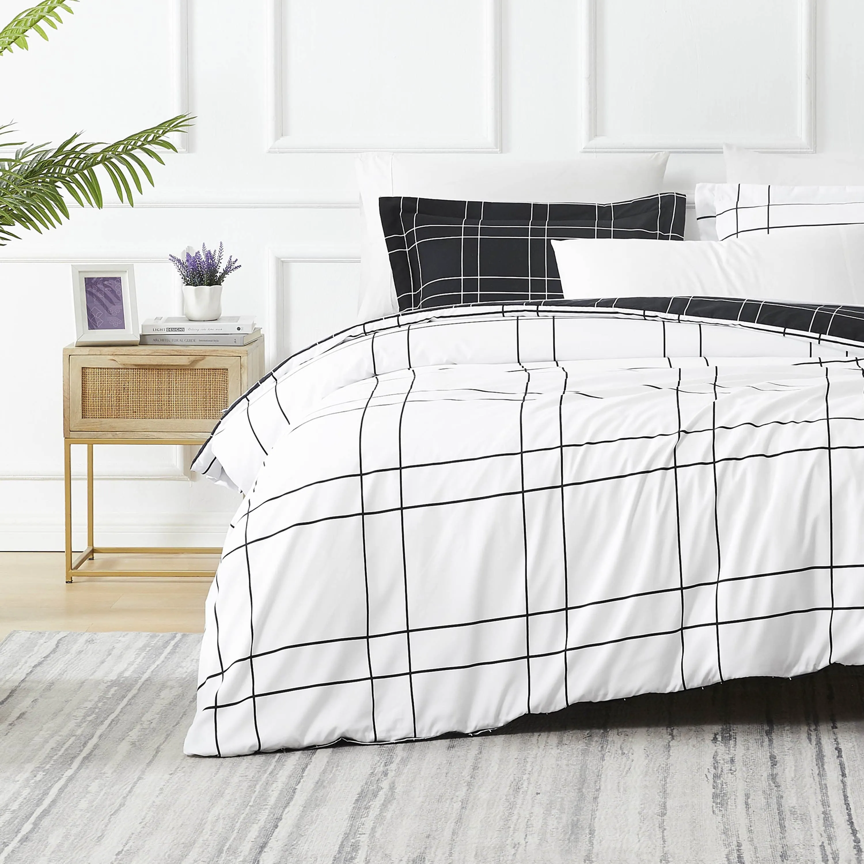 Urban Grid Oversized Comforter Set