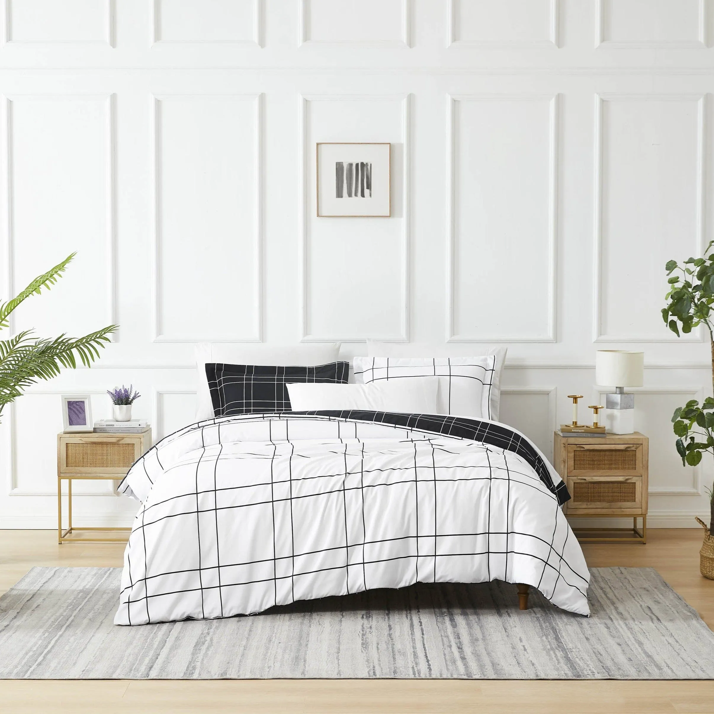 Urban Grid Oversized Comforter Set