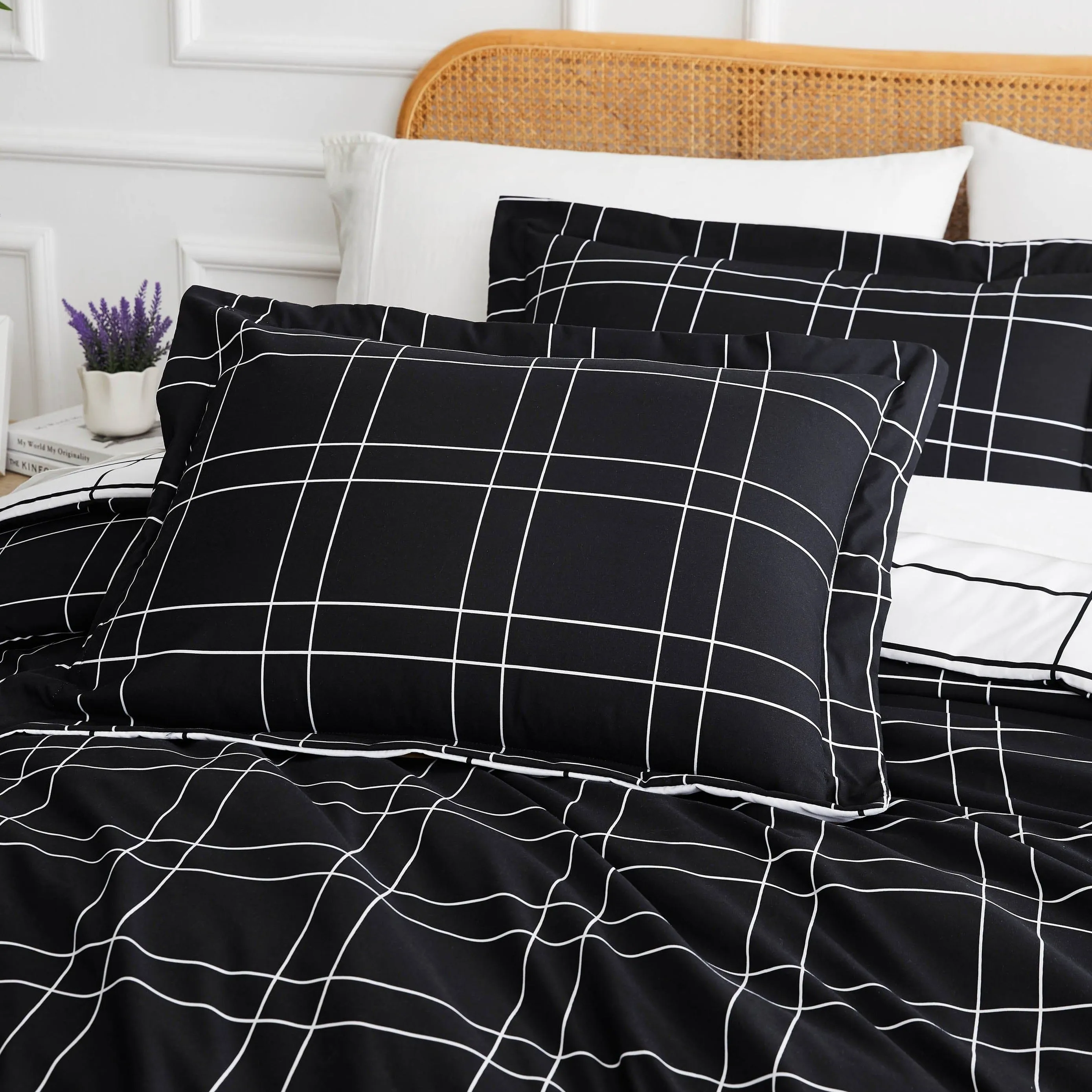 Urban Grid Oversized Comforter Set