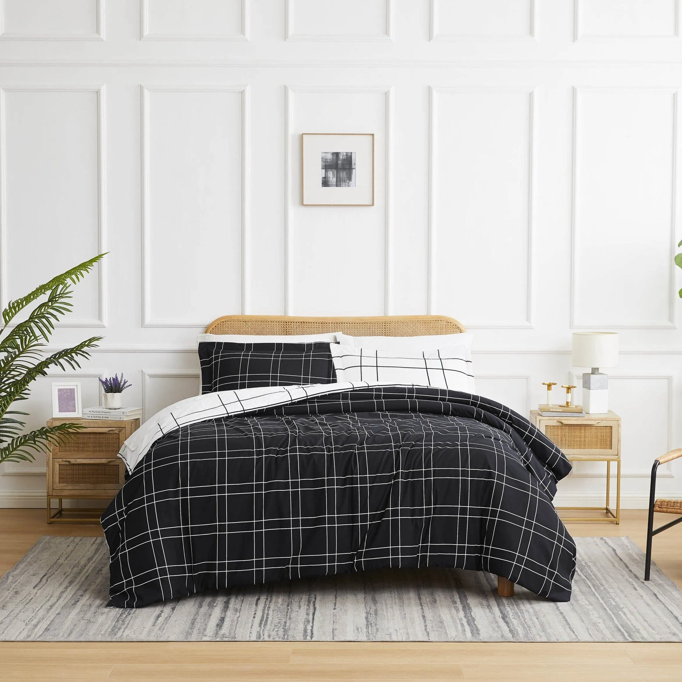 Urban Grid Oversized Comforter Set