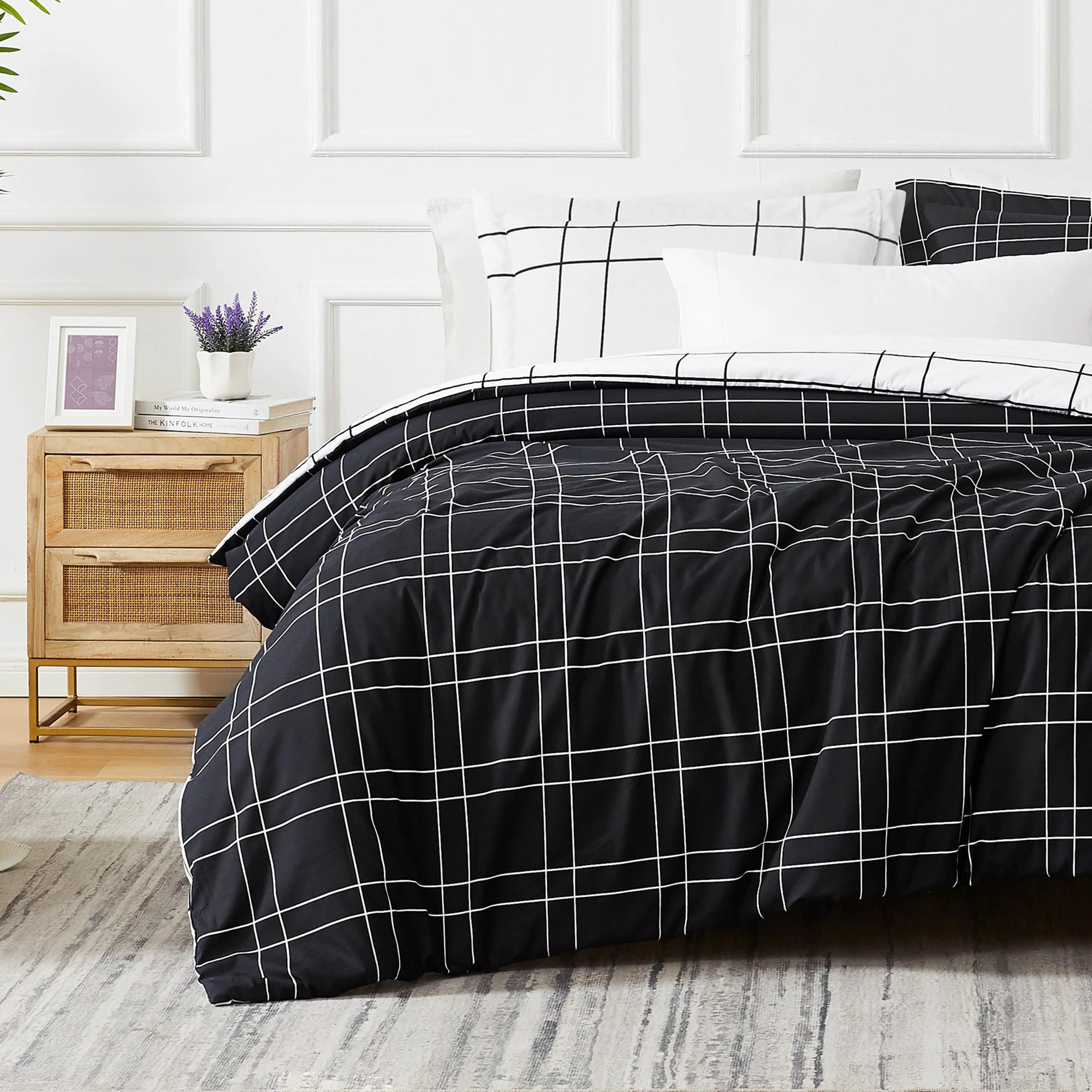 Urban Grid Oversized Comforter Set