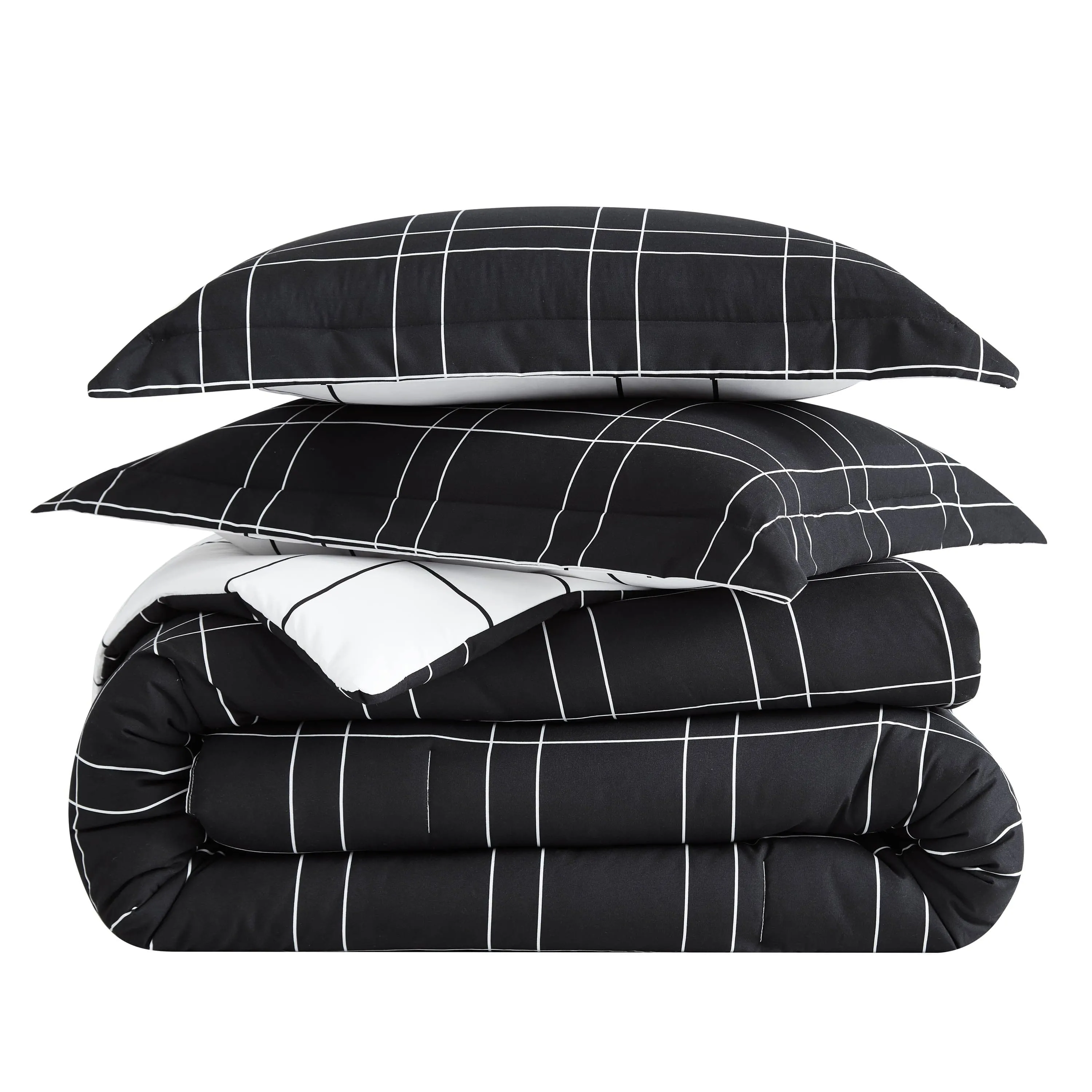 Urban Grid Oversized Comforter Set